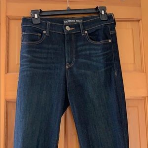 High Rise dark wash skinny jeans